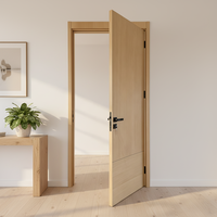 Porte en bois élégante avec placage en bois naturel, excellente isolation acoustique pour chambre à coucher