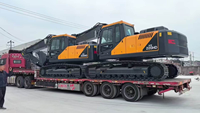 Équipement de construction économique : Excavatrice sur chenilles HX220HD à puissance stable pour les chantiers d'excavation en carrière
