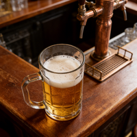 Verres à bière en verre de qualité supérieure, prix avantageux, fabrication directe d'usine, OEM ODM, gobelets à bière 400 ml, verre à bière avec poignée