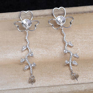 เครื่องประดับมุกบาโรก ต่างหูเงินแท้ S925 ลายเปลือกหอย พร้อมอุปกรณ์ DIY ขนาด 11-14 มม. รุ่น JG6014 ลายตารางเพชร บรรจุในถุง - Product Image 4