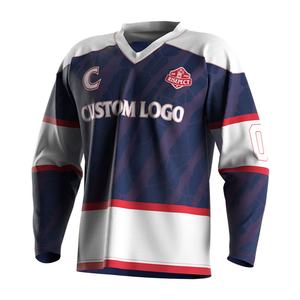 Oferta Especial: Uniforme Deportivo de Manga Larga con Cuello en V para Hombre, Talla Grande, Ropa Deportiva para Mujer, Diseño Personalizado, Jersey de Hockey para Práctica - Product Image 1