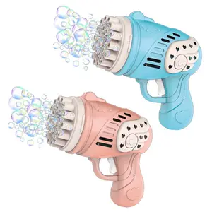 Color Box Bolle Pistolet a Bulles Atacado Automático Bubble Toy para Kid Água Sabão Bubble Machine Gun Plástico ABS Unisex 36 PCS