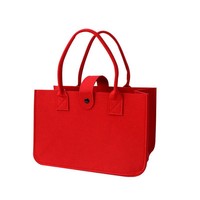 Vente en gros sacs fourre-tout en feutre de polyester avec impression personnalisée sac à main pour femmes stockage de nourriture garde-robe au design classique