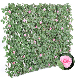 Valla retráctil simulada, valla de ratán, valla de plástico para patio, protección de pared perimetral, valla de madera anticorrosión para exteriores - Product Image 1