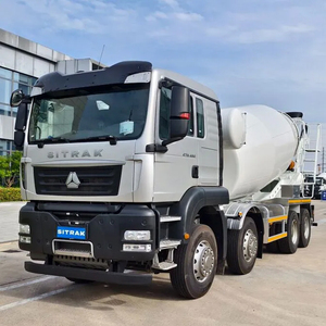 Camión Mezclador de Concreto SITRAK 8X4 con Capacidad de 12 Metros Cúbicos, Sistema Totalmente Hidráulico, Vehículo Mezclador de Cemento Blanco - Product Image 3