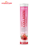 Complément alimentaire de beauté au collagène OEM, comprimés effervescents avec vitamine C 500 mg