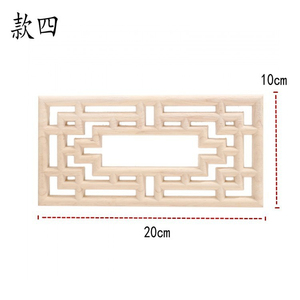 Mobili per la casa decorazione in <span class=keywords><strong>legno</strong></span> intaglio fiore non verniciato naturale intagliato Onlay <span class=keywords><strong>Applique</strong></span> per porte pareti ornamentali - Product Image 4