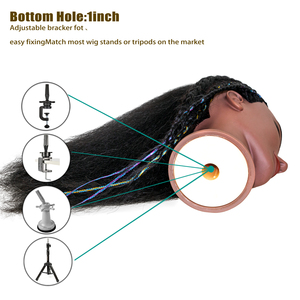 Vero americano africano femminile manichino Remy parrucchiere manichino per la formazione di salone di cosmetologia testa manichino con <span class=keywords><strong>capelli</strong></span> di alta qualità - Product Image 4