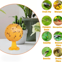Kleverige gel-lijmval voor fruitvliegen, bijen, wespen & vliegende insecten - Effectieve ongediertebestrijding voor buiten en tuin, niet-toxisch