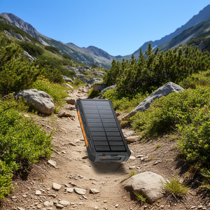 Batterie externe solaire Orange 20000mAh avec double port USB à charge rapide pour appareils mobiles - Product Image 2