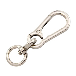 Llavero de Aleación de Zinc con Forma de 8, Mosquetón con Resorte Plateado para Colgar en el Coche y en la Cintura - Product Image 1