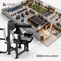 Machine de musculation professionnelle de haute qualité pour centre de fitness, modèle 500 Square, avec extension dorsale et charge de plaques en acier, pour exercices pectoraux