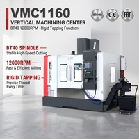 Centre d'usinage vertical CNC WOJIE Stable BT40 12000 tr/min VMC1160 avec fonction de taraudage rigide