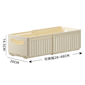 Retractable Plastic <strong>Storage</strong> Bins Box with Handles Expandable Stackable Desk <strong>Drawer</strong> Organizers and <strong>Storage</strong> - Product Image 1