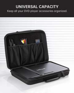 VUINO impermeável EVA Hard Shell Travel <span class=keywords><strong>Case</strong></span> para 14,1-17,5 polegadas portátil DVD Player & Laptop Sleeve Bag Preto - Product Image 2