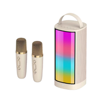 Altavoz Bluetooth con Micrófono Inalámbrico, Lámpara de Ambiente Colorida, Altavoz Karaoke con Micrófono y Bluetooth