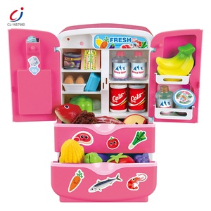 <span class=keywords><strong>Giocattolo</strong></span> Frigorifero per Bambini, Gioco di Ruolo per la Spesa, Frigorifero Educativo in Plastica a Doppia Porta - Product Image 2