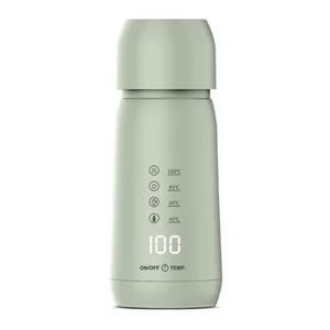 業務用ポータブルミニ電気ケトル ステンレス製温度調節機能付き魔法瓶カップ 300W加熱式 旅行用 - Product Image 1