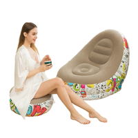 Élégant Canapé Gonflable Moderne en PVC, Fauteuil Pliable Portable pour Extérieur, Chambres, Salon, Bureau et Loisirs