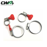 Vis à oreilles en acier inoxydable de type allemand avec serrage rapide pour tuyau, écrou à oreilles, collier de serrage pour tube rond, outils de quincaillerie en pouces