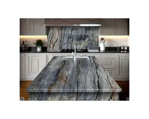 Nhà bếp truy cập hàng đầu đá cẩm thạch đá Brazil đá cẩm thạch cho bồn rửa nhà bếp thanh bàn trang trí tường sàn slab Đen Đá Cẩm Thạch