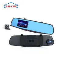3,5 дюймов Hd 1080 Автомобильный видеорегистратор с зеркалом заднего вида с спереди и сзади Двойная Запись Hd ночное видение Dash Cam