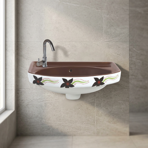Small White Ceramic Wall Hung Wash Basin Compact Corner Hand Wash Sink for Hotel Villa Commercial Bathroom Projects - Product Image 2
