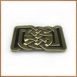 Cintura in lega di zinco con nodo celtico 3D rettangolare color bronzo antico in lega di fibbia produttore in cina - Product Image 4