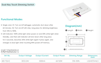 Interrupteur Tactile LED à Double Touche avec Mémoire de Déconnexion et Contrôle Anti-Buée TUV/CE, Sortie 60/120W, pour Système de Miroir de Salle de Bain