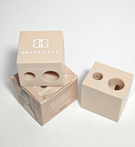 Tùy chỉnh Khỏa Thân ánh sáng màu hồng Nhà cung cấp chuyên nghiệp hai lỗ lớn mỹ phẩm bút chì vót cho mỹ phẩm lông mày môi bút kẻ mắt bút chì - Product Image 3