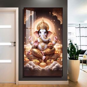 Arte de Pared Personalizado al por Mayor para Decoración del Hogar, Pintura de Porcelana de Cristal, Estatua Abstracta de Elefante, Pintura de Dios, Arte LED - Product Image 3