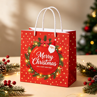 Sac cadeau de Noël personnalisé avec motif lumineux LED innovant, production en 72h, emballage en carton blanc imperméable, vente en gros