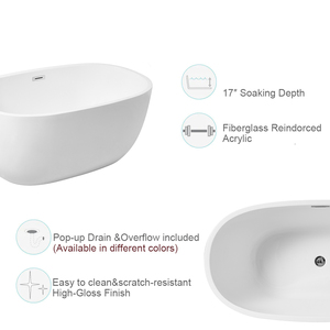 Lớn tùy chỉnh kích thước hình bầu dục hình dạng bề mặt rắn nhựa acrylic bồn tắm freestanding bồn tắm Matte Acrylic bồn tắm freestanding - Product Image 3