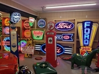 Enseigne néon vintage en tube de verre, en verre véritable plié à la main, lumineuse, pour mur de garage, de cave à homme ou de bar