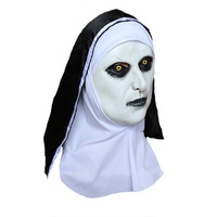 Halloween Effrayant Nonne Masque Fête Grimace Prop Conjuring 2 Sorcière Latex Couvre-chef