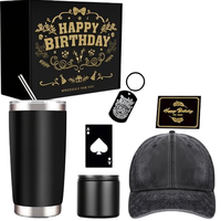 Cadeaux de graduation JTAMOHI pour hommes, gobelet isotherme de luxe en acier inoxydable de 20 oz, boîte unique, bougie parfumée, chaussettes, casquette de baseball, mari, papa