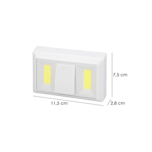 Torcia a LED / Luci da parete/armadio, alimentate a batteria (4 AAA) 250 lumen (montaggio tramite adesivo, magnete o viti) - Product Image 2