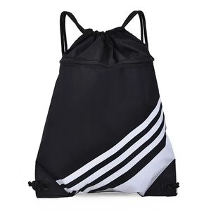 Large Capacity Zipper <b>Drawstring</b> <b>Backpack</b> Water-Resistant Lightweight Gym Sports Bag Polyester Lining Men Women's Travel Storage - Product Image 6