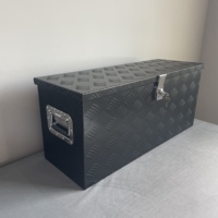 Boîte à outils en aluminium à motif damier, étanche, de qualité marine, pour pick-up Ute
