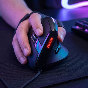 Souris verticale filaire ergonomique RGB T-50 en stock, prête à l'emploi, pour bureau et gaming, 9 boutons, 12800 DPI, programmable, pour Amazon, eBay, PC - Product Image 3