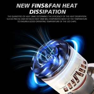 หลอดไฟหน้า LED 6000K 24000LM 240W H4 H7 H11รถ9-16V IP68กันน้ำสำหรับรถยนต์รถบรรทุก - Product Image 5