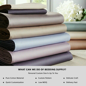 Juego de Sábanas de Algodón de Hotel de Calidad, 200TC 250TC 300TC 350TC 400TC, Funda de Edredón, Sábana Plana y Funda de Almohada - Product Image 3