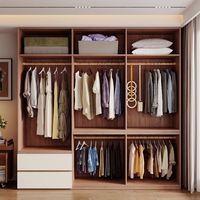 Armoire de chambre moderne en OSB de qualité ENF avec porte à charnières, panneau de 18 mm d'épaisseur, grand rangement pour vêtements