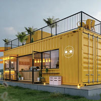 Conteneur de bar à café ou de salon de coiffure extensible en acier de 3 mètres, design moderne, pour supermarché, appartement, cour, garantie 1 an