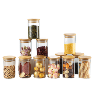 METIER – Organisateur de rangement moderne pour cuisine, étagère à épices, contenants de stockage pour collations et aliments en verre avec couvercles pour armoires - Product Image 2