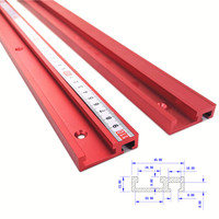Barre coulissante en alliage d'aluminium pour scie à table Outils de bricolage pour le travail du bois Établi zingué Jauge d'onglet Tige T-Track Slot