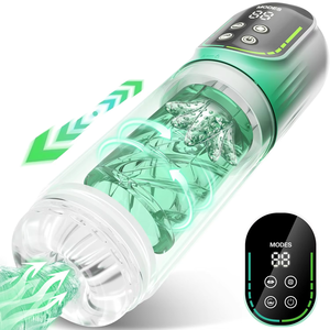 Voll wasserdichte IPX7 Automatic Man Stroker-Maschinen Elektrische männliche Mastur batoren mit Vakuumpumpe, die rotierenden Saugnapf drückt - Product Image 1
