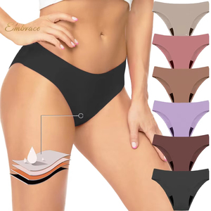 Culottes pour femmes en mélange de coton modal à haute élasticité, sans ourlet roulé, couleur unie basique, ensemble de culottes pour un confort quotidien et une respirabilité optimale - Product Image 4