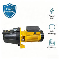 Kaislen JET100M-C 1HP 0.75KW Pompa Jet Baja Tahan Karat Besi Cor Impeller Kuningan 50m Head 50L/mnt Booster untuk Rumah dan Komersial