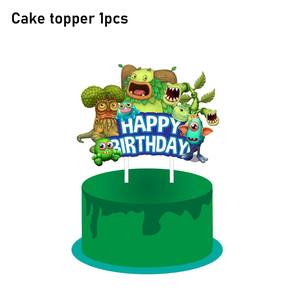 Set Decorazioni per Festa My Singing Monster, Palloncini, Decorazioni per Torte, Accessori per Feste di <span class=keywords><strong>Compleanno</strong></span>, Decorazioni Fai-da-Te per la Casa - Product Image 6